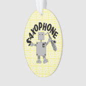 Saxophon Robot Text Ornament (Vorderseite)