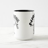 Saxophon-Roboter-Text Tasse (Zentrum)