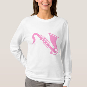 Saxophon - Rosa T-Shirt