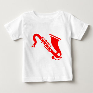 Saxophon - Rot Baby T-shirt