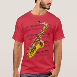 Saxophon Sax Player Saxophonist Jazz Musician Col T-Shirt