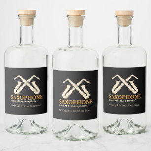 Saxophon - Saxophon Definition Alkoholflaschenetikett
