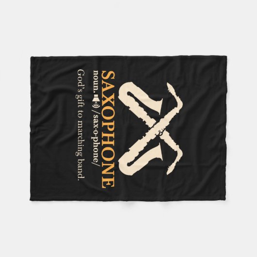 Saxophon - Saxophon - Definition Fleecedecke (Vorderseite (Horizontal))