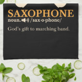 Saxophon - Saxophon - Definition Geschirrtuch (Gefaltet)