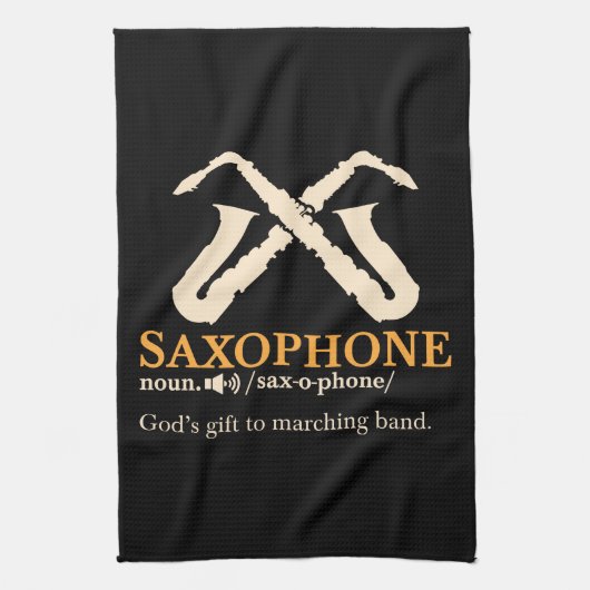 Saxophon - Saxophon - Definition Geschirrtuch (Vertikal)
