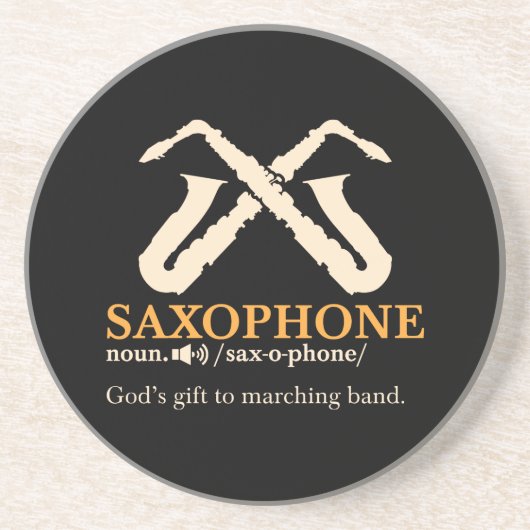 Saxophon - Saxophon - Definition Getränkeuntersetzer (Vorne)