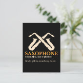 Saxophon - Saxophon - Definition Postkarte (Stehend Vorderseite)