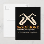 Saxophon - Saxophon - Definition Postkarte (Vorne/Hinten)