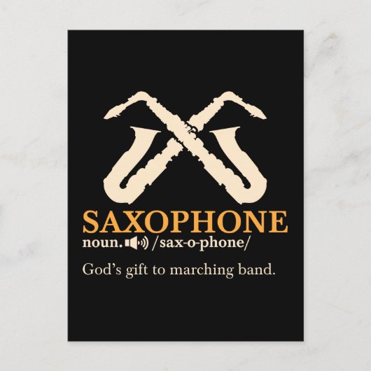 Saxophon - Saxophon - Definition Postkarte (Vorderseite)