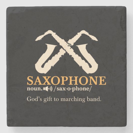Saxophon - Saxophon - Definition Steinuntersetzer (Vorderseite)