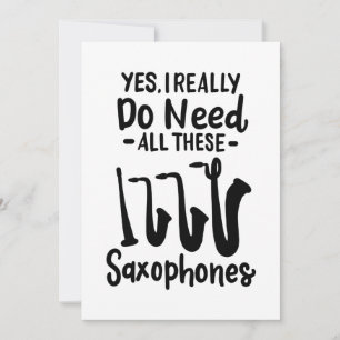 Saxophon - Saxophon - Typen Einladung