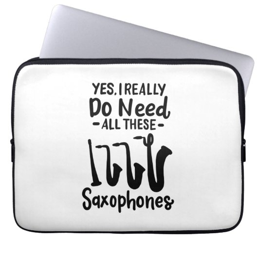 Saxophon - Saxophon - Typen Laptopschutzhülle (Vorderseite)