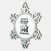 Saxophon - Saxophon - Typen Schneeflocken Zinn-Ornament (Rechts)