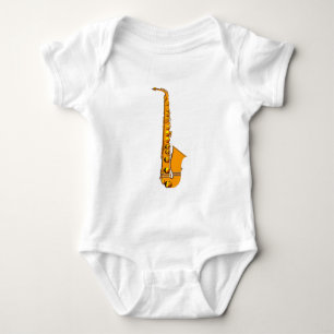 Saxophon saxophone sax baby strampler