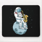 Saxophon Saxophonist gibt Jazzmusik Saxophon Mousepad (Vorne)