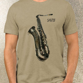 Saxophon Saxy Jazzy Fotografy Tri-Blend Shirt