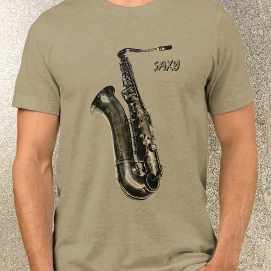 Saxophon Saxy Jazzy Fotografy Tri-Blend Shirt