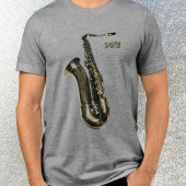 Saxophon Saxy Jazzy Fotografy Tri-Blend Shirt