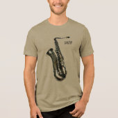 Saxophon Saxy Jazzy Fotografy Tri-Blend Shirt (Vorderseite)