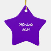 Saxophon Shining Star Foto Keramik Ornament (Hinten)