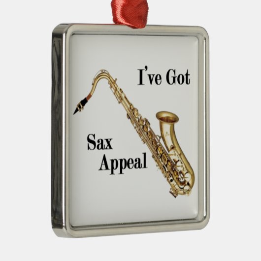 Saxophon Silbernes Ornament (Rechts)