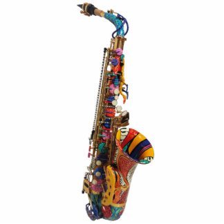 Saxophon Skulpturengeschenk, Saxophone Figurin Freistehende Fotoskulptur