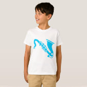 Saxophon - Sky Blue T-Shirt (Vorne ganz)