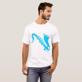 Saxophon - Sky Blue T-Shirt (Vorne ganz)