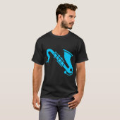 Saxophon - Sky Blue T-Shirt (Vorne ganz)