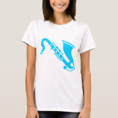 Saxophon - Sky Blue T-Shirt (Vorderseite)