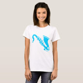 Saxophon - Sky Blue T-Shirt (Vorne ganz)