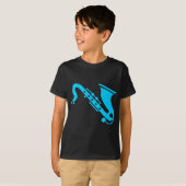 Saxophon - Sky Blue T-Shirt (Vorne ganz)