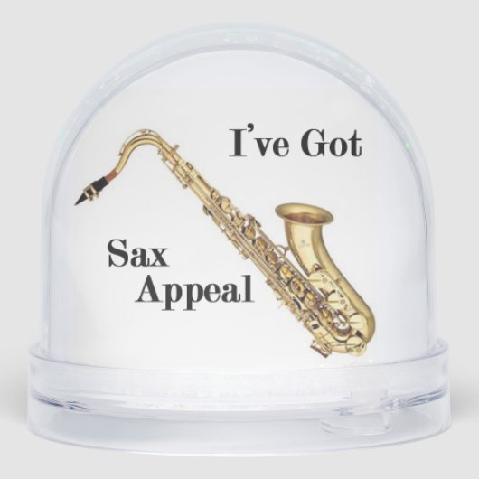 Saxophon Snow Globe Schneekugeln (Rückseite)