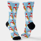 Saxophon Snowman Socken (Gewinkelt)