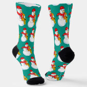 Saxophon Snowman Socken (Gewinkelt)