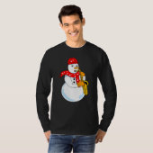 Saxophon Snowman T-Shirt (Vorne ganz)