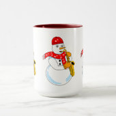 Saxophon Snowman Tasse (Zentrum)