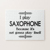 Saxophon - Spielen Sie sich selbst Funny Deko Musi Puzzle (Horizontal)