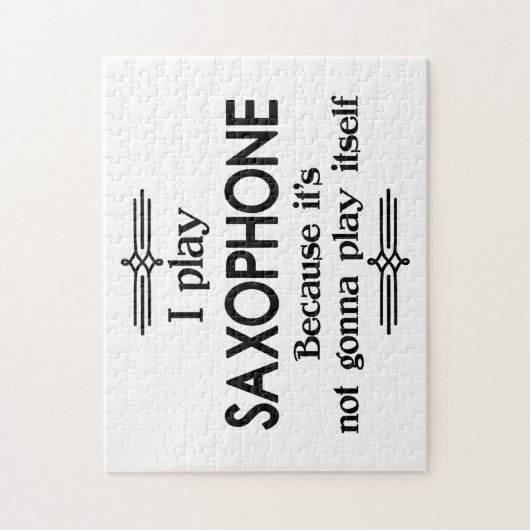 Saxophon - Spielen Sie sich selbst Funny Deko Musi Puzzle (Vertikal)