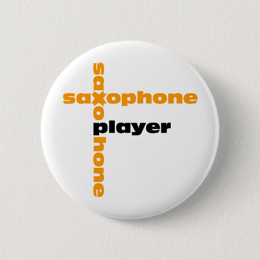 Saxophon-Spieler Button (Vorderseite)