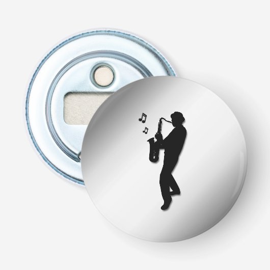 Saxophon-Spieler Flaschenöffner (Vorderseite)