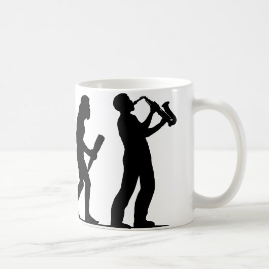 Saxophon-Spieler Kaffeetasse (Rechts)