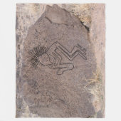Saxophon-Spieler-Petroglyphe Fleecedecke (Vorderseite)