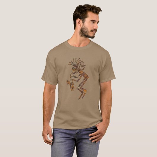 Saxophon-Spieler-Petroglyphe T-Shirt (Vorne ganz)