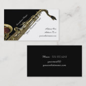 Saxophon-Spieler Visitenkarte (Vorne/Hinten)