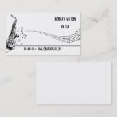 Saxophon-Spieler-Visitenkarten Visitenkarte (Vorne/Hinten)