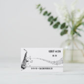 Saxophon-Spieler-Visitenkarten Visitenkarte (Stehend Vorderseite)