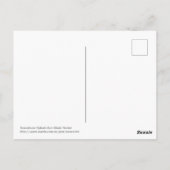 Saxophon Splash und Musiknoten Postkarte (Rückseite)