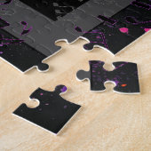 Saxophon Splash und Musiknoten Puzzle (Seite)