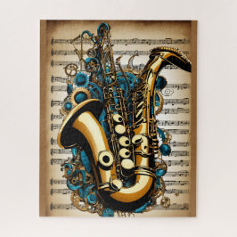 Saxophon, Steampunk-Stil Puzzle